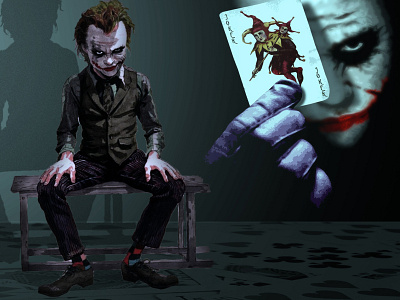 Joker adobe illustrator adobephotoshop branding character design cinematic design illustration joker bedding