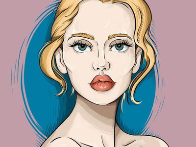 Summer is coming brush character draw female girl illustraion ipad pro lips portrait procreate sexual