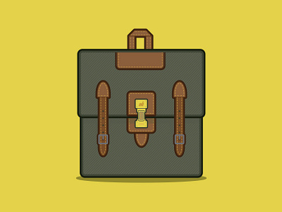 mb Backpack apparel backpack bag baggage flat icon illustration outline travel vector