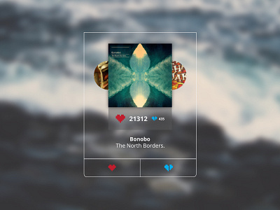 Rate Your Albums heart interface mockup music points rate score ui