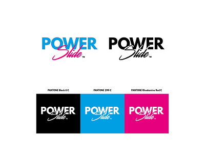 Power Slide™ [Faux Logo N.º 1] 80s branding color faux logo pantone power typography