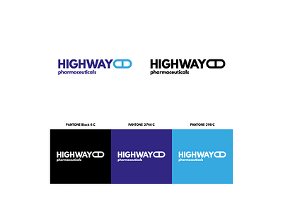 Highway Pharmaceuticals [Faux Logo N.º 2] branding color faux logo pantone typography