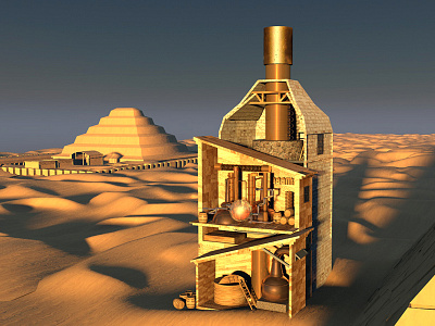 Desert brewery brewery c4d desert design