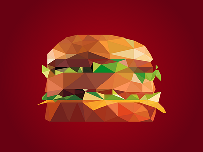 MacDrool burger graphic polygon