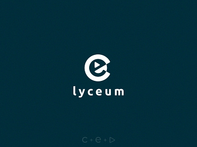Logo design for Lyceum CE blue and white branding design letters logo logo design logotype lyceum online school play button school video