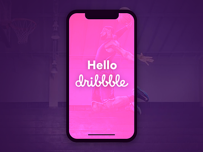 Hello Dribbble, We're ready to play app debut hello nba