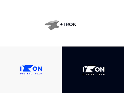 Iron Digital Team - New Logo brand dark design identity iron logo strong