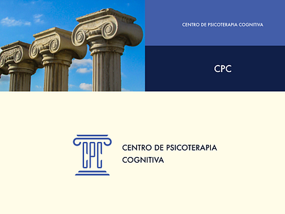 CPC - Psychotherapist Identity blue branding branding design cognitive design greek identity logo psychology psychotherapist yellow