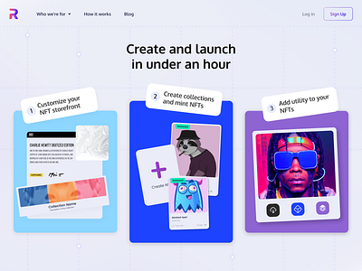 NFT collections app branding design figma graphic design hero screen illustration logo nft ui vector web web design web3