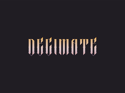 Decimate branding logo typography