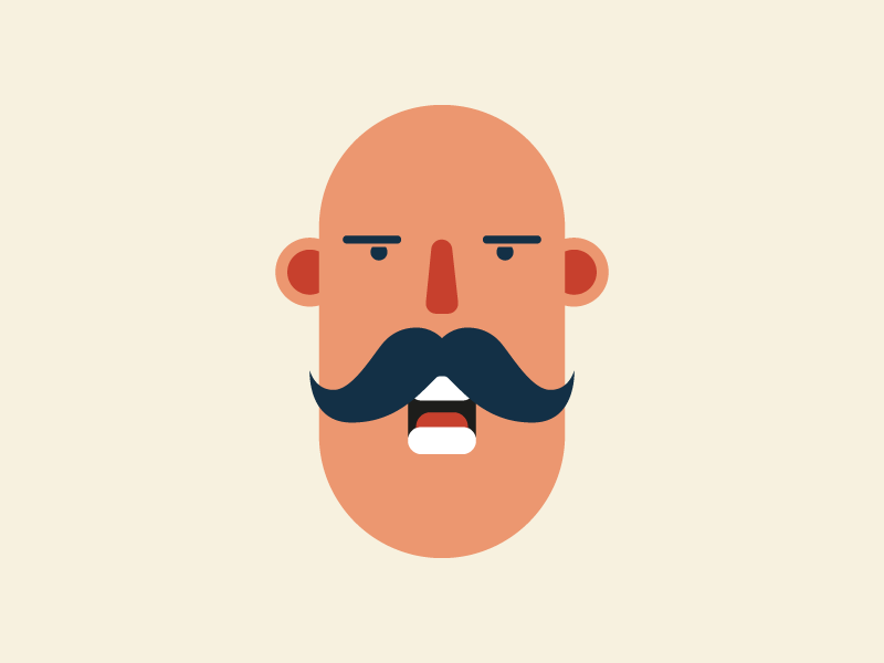 The Boss? character colors face illustration vector