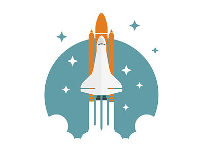Let‘s take off... illustration launch rocket spaceship vector