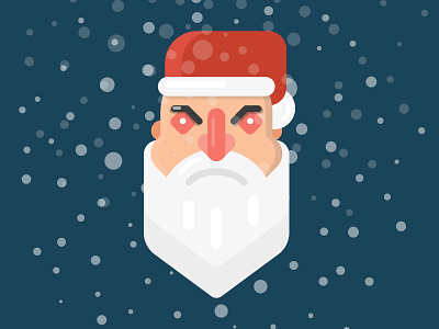 Angry Santa character christmas colors design face flat flatdesign icon icons illsutrator illustration illustrator santa claus vector xmas