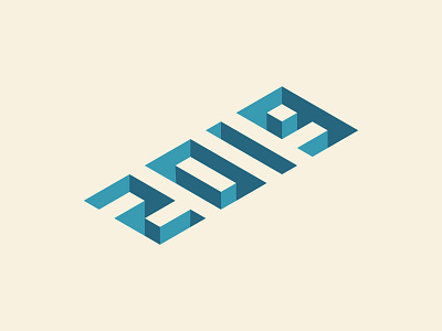 2019 - Happy New Year 2019 design flat flatdesign graphic illustration illustrator typography vector