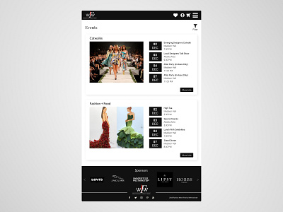 Fashion Week Events ipad ui web design website