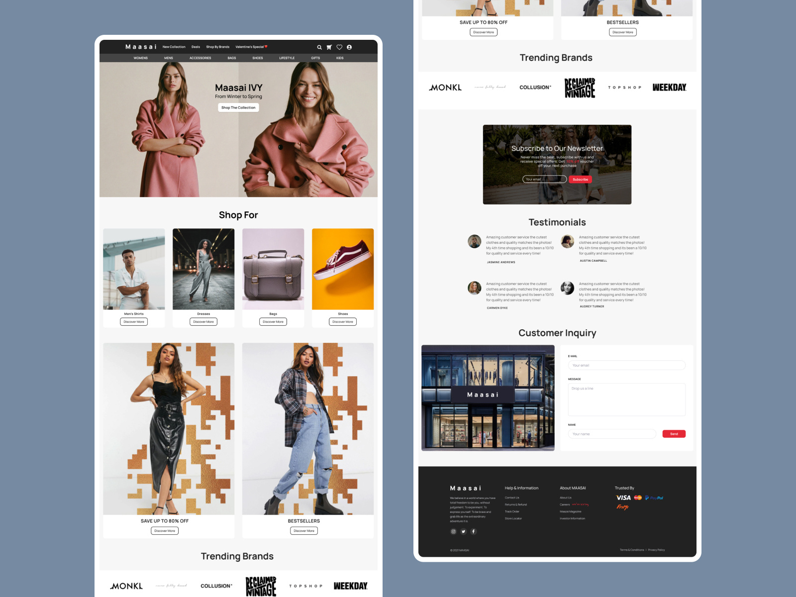 E-Commerce Fashion Landing Page by Chavin Wickramatunge on Dribbble
