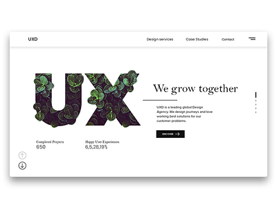 Landing page for UXD graphic landing page ui ux visual design web design