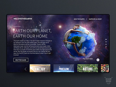 Concept Landing Page Design for #welovetheearth