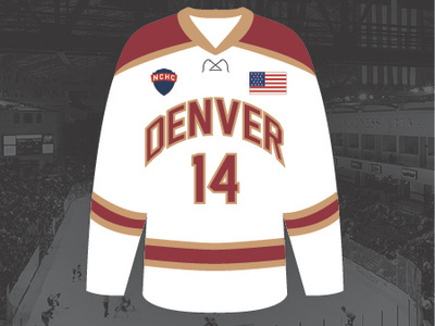 DU Hockey denver hockey illustration jersey
