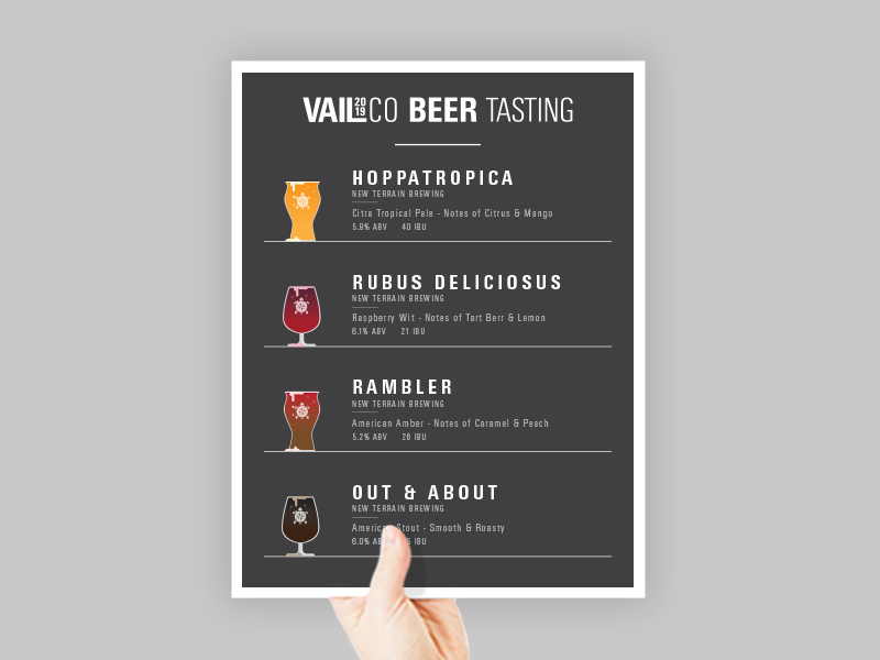Beer Tasting Menu by Tyler Kapustka on Dribbble