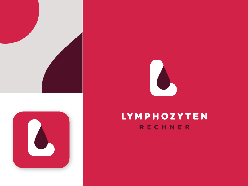 App Logo - Lymphocyte Calculator tool medical logo medical app calculator blood red app ci app logo