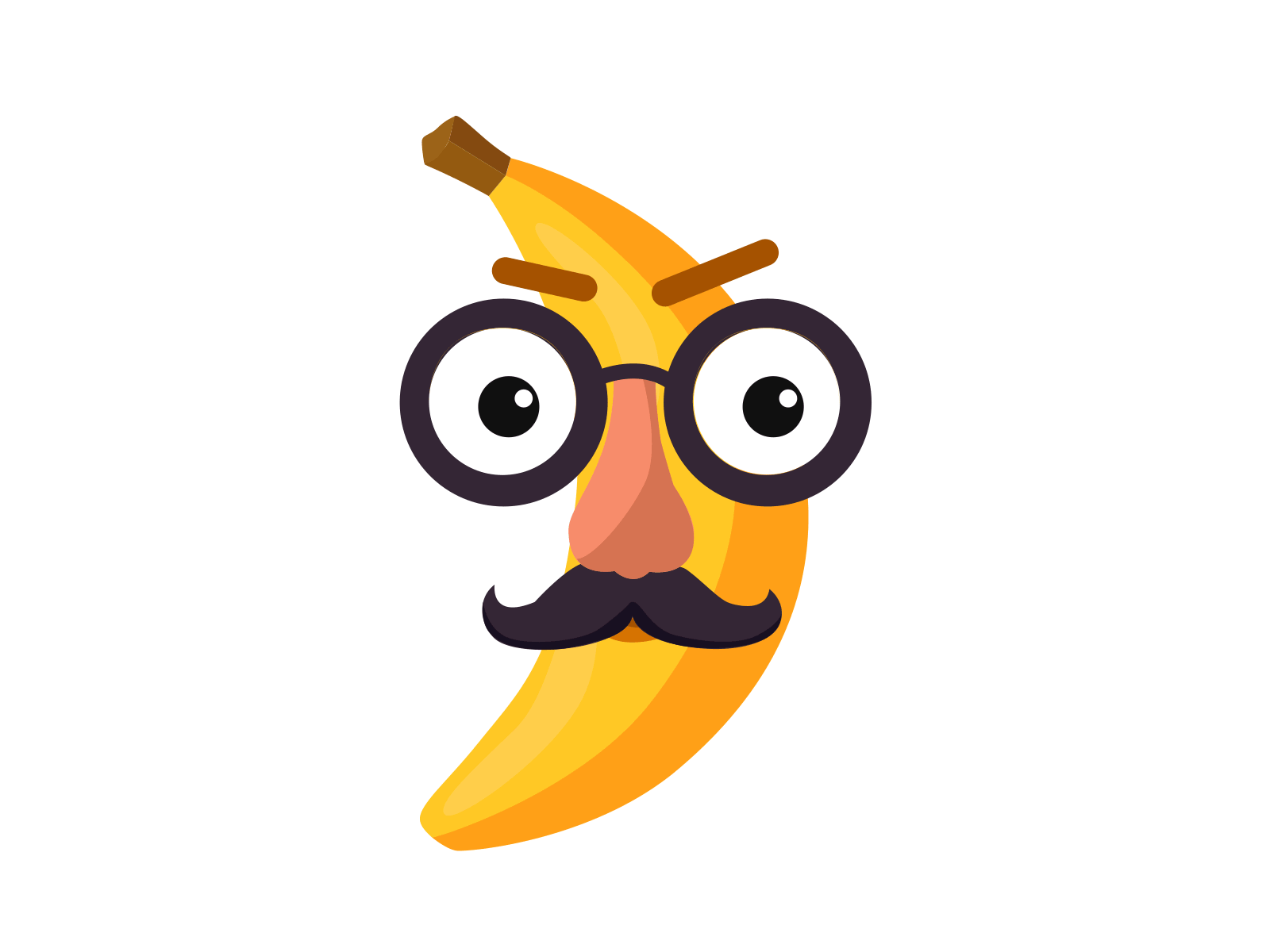 Mr Banana for April Fools' Day animation app banana character design flat fruit illustration ui vector