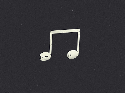 Note Pods airpods apple art headphones illustration logo logotype music note sound