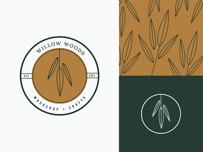 Willow Woods branding graphic design