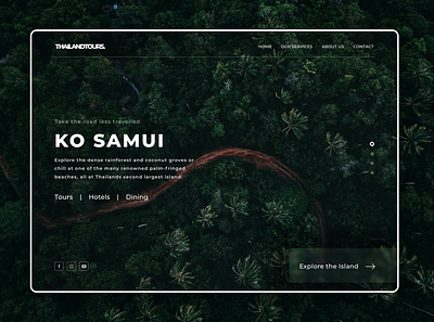 Koh Samui landing page branding design forest island landingpage landingpagedesign nature travel trees ui web webdesign webpage website website concept