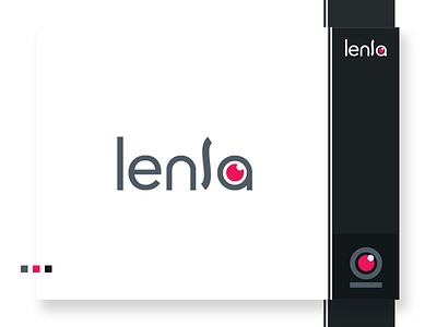 Lensa camera design eye icon lens logo photography