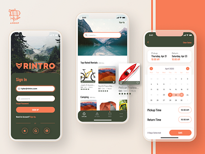 Rintro airship app app design design mobile app mobile app design mobile application mobile design react native ui user experience ux