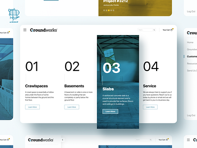 Groundworks Web App airship app app design bold branding build construction design ui user experience ux