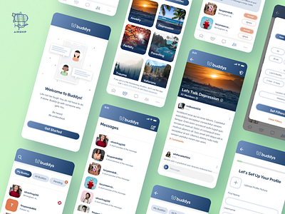 Buddys Mobile App airship app branding design mobile app mobile app design react native ui user experience ux