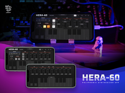 Hera-60 Synthesizer App airship app design juno-60 mobile app roland synthesizer ui user experience ux
