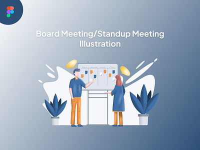 Standup Meeting Illustration illustration meeting people standup meeting