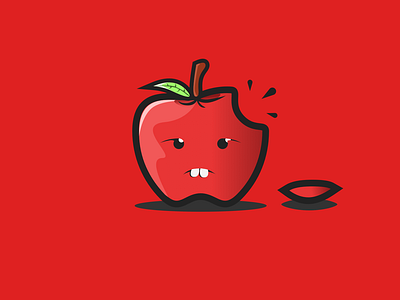 Sad Apple 2d apple design flat design illustration portfolio sketchapp vector