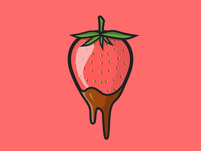 Strawberry Chocolate 2d chocolate design flat design fruit illustration portfolio sketchapp strawberry vector