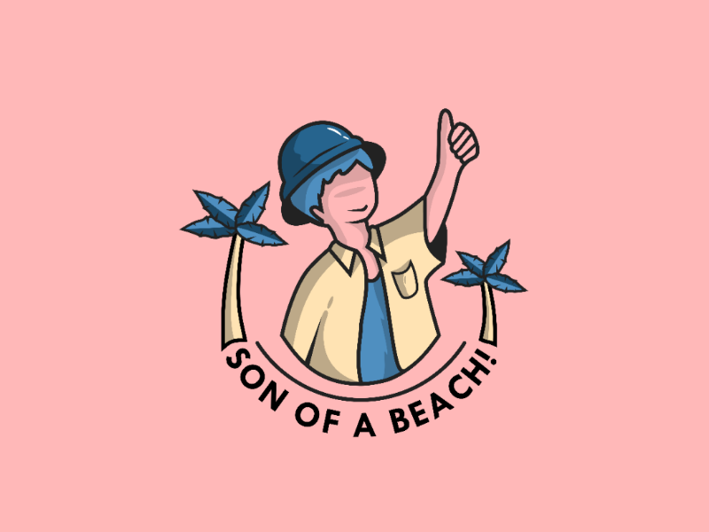 Son of a beach! beach boy travelwear sketch figma flatdesign apparel tshirt illustration brand
