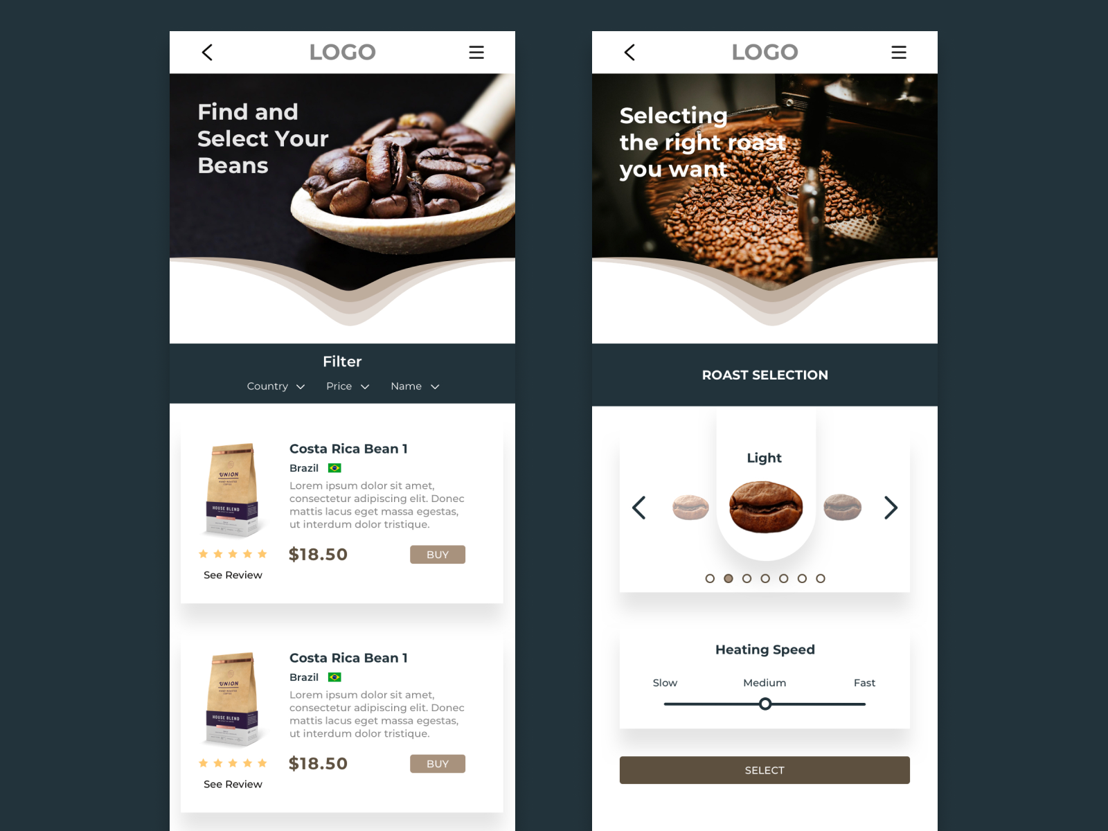 Coffee Beans App by Aulia Eryanto on Dribbble