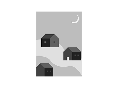 5ish Shades of Grey design grayscale home houses illustration material minimal print