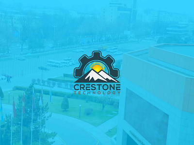 Crestone technology logo icon blockchain branding creative logo creative logo design graphic design logo design minimalist logo design tech logo typography unique logo