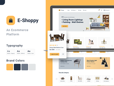 E-Shoppy An Ecommerce Platform @daily ui @dailyui @design app design branding design desktop ui ux