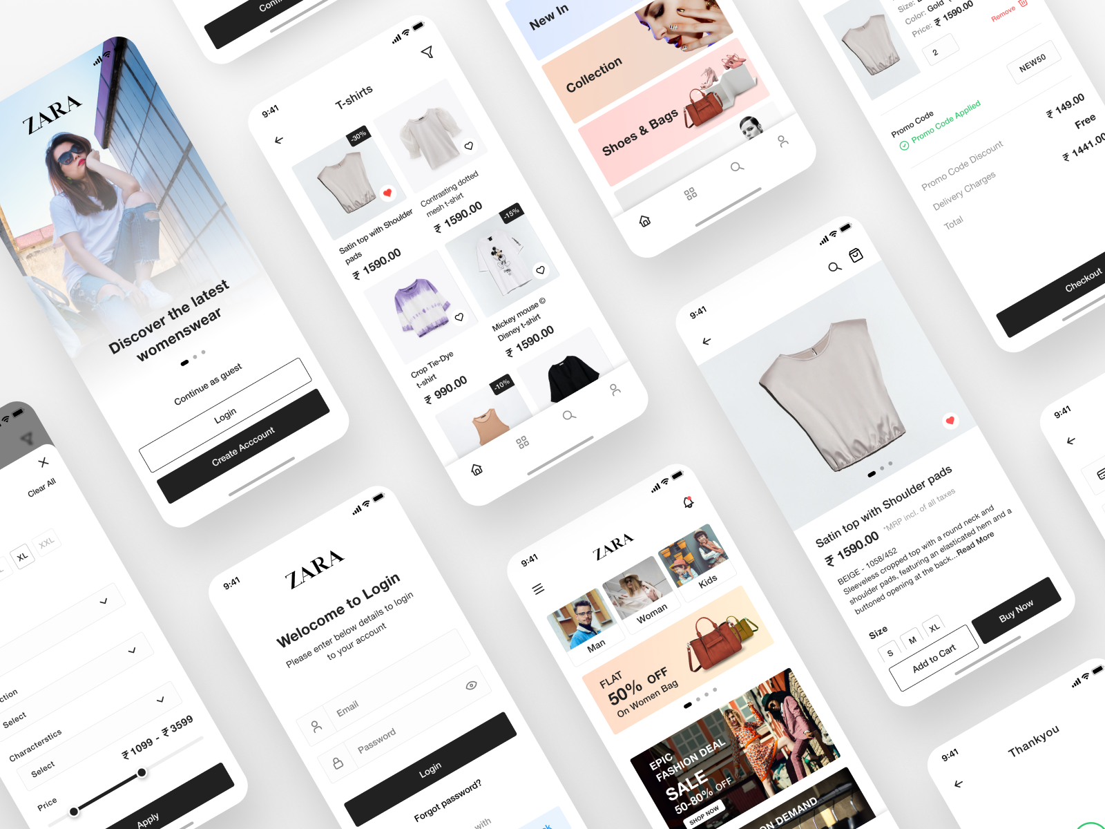 ZARA App Redesign by Mohsin Ali Sayyed on Dribbble
