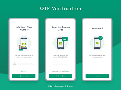 OTP Verification app design design ui ux verification