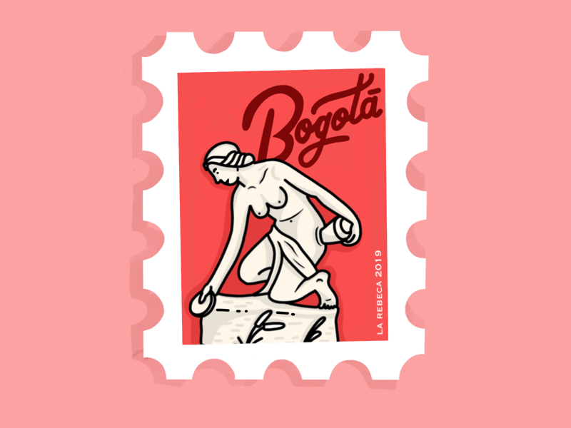 La Rebeca, Bogotá. stamp collection stamp lettering sculpture leslongui lesketches colombia larebeca bogotá