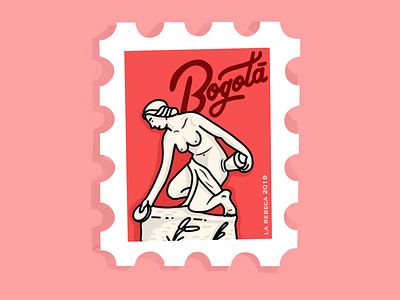 La Rebeca, Bogotá. bogotá colombia larebeca lesketches leslongui lettering sculpture stamp stamp collection