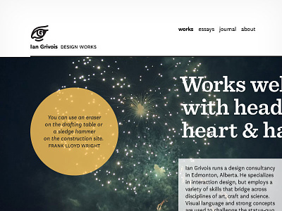 Website aften screen hfj monokrom sentinel typography website