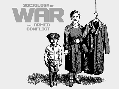 Sociology Illustration athabasca university course illustration monochrome moodle war