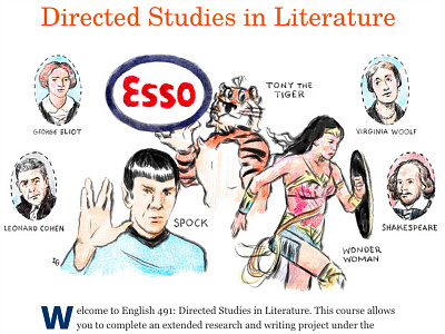 English 491 Course Illustration athabsaca university english illustration literature popular culture