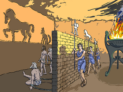 Platos Cave Illustration [Detail] illustration philosophy
